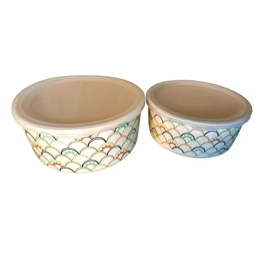 Set of 2 Crofton Nesting Dishwasher Safe Food Storage Containers W Tops
